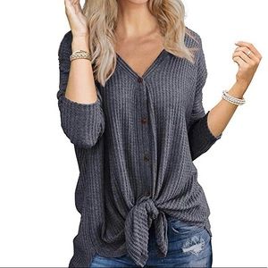 IWollence Waffle Knit Tunic